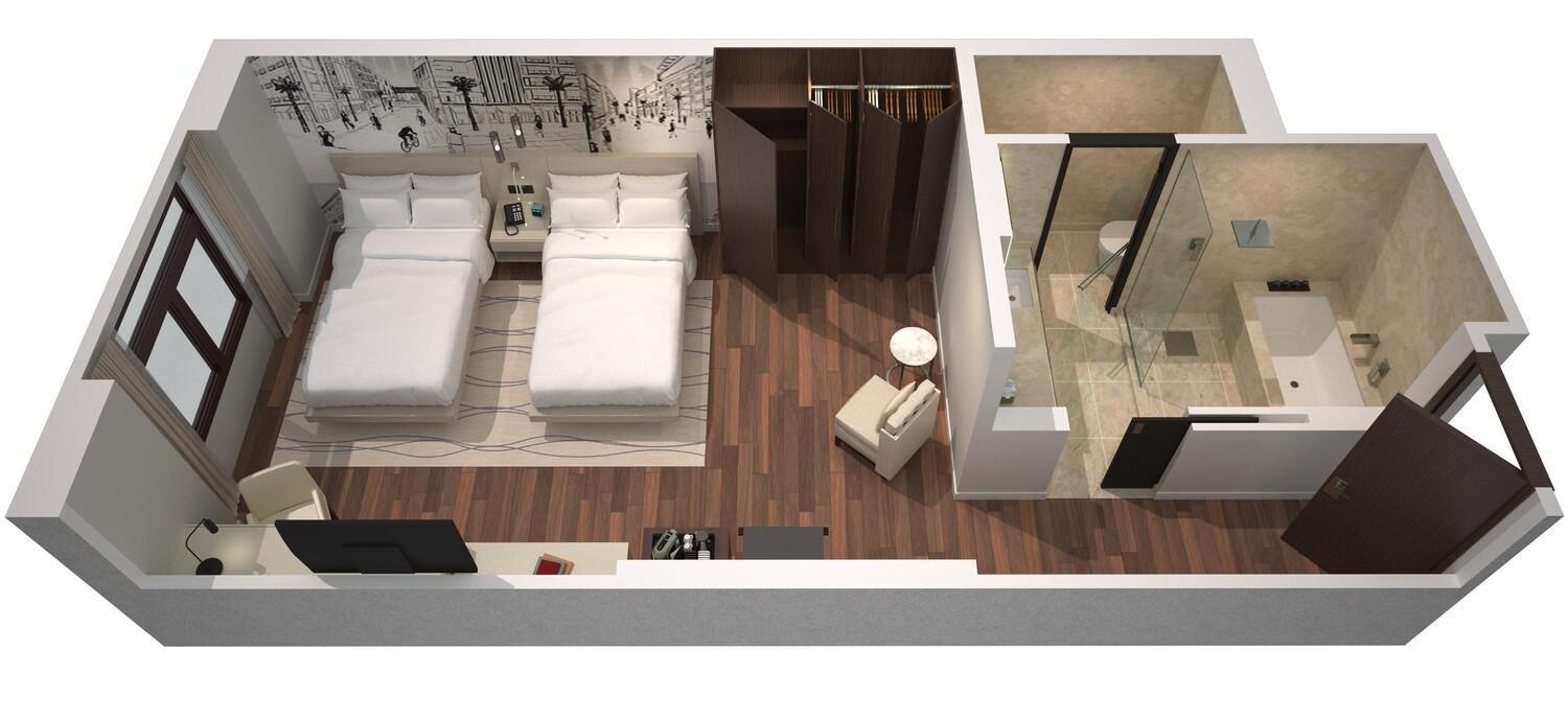 La Ville Hotel & Suites City Walk Dubai, Autograph Collection Екстер'єр фото 3D rendering of a hotel room